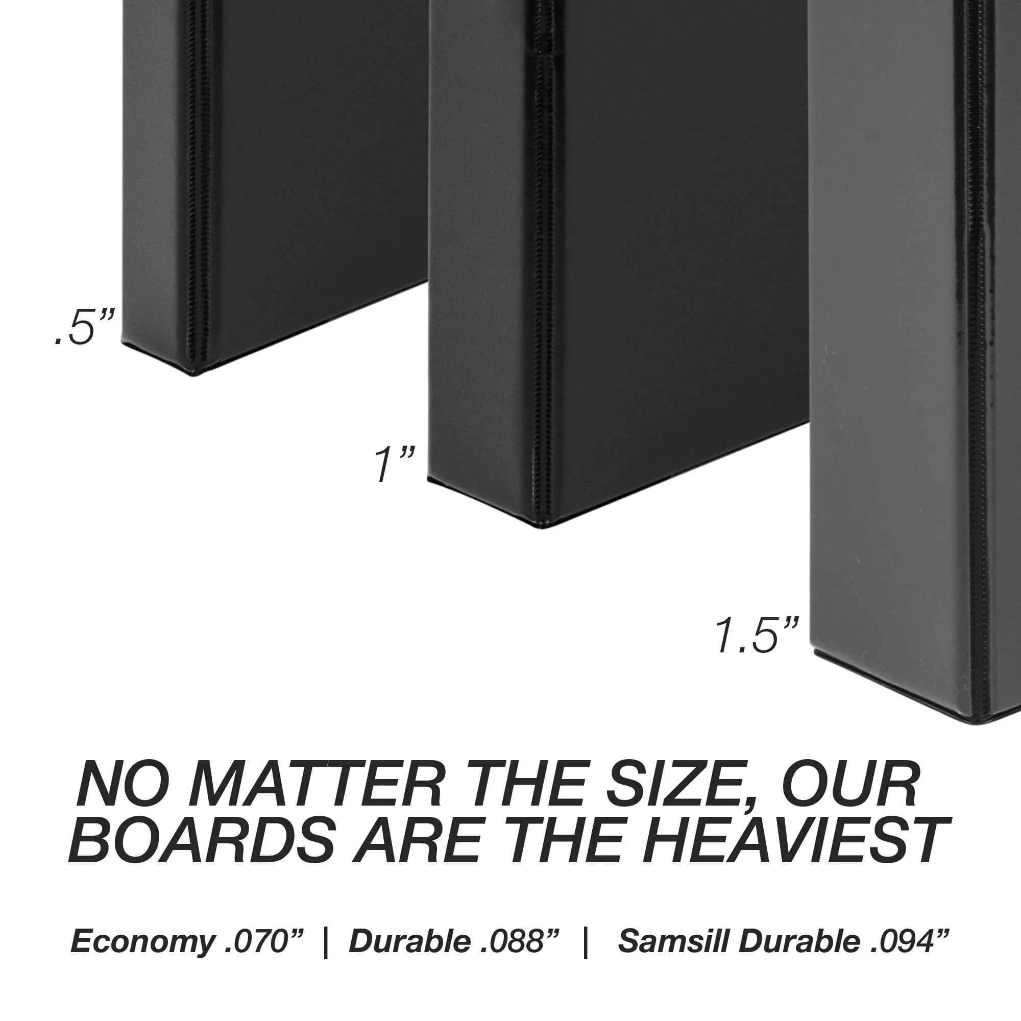 Samsill 1.3cm (0.5 Inch) D-Ring Binder, Black, 100% Recycled Chipboard | Holds 125 Sheets thumbnail 8