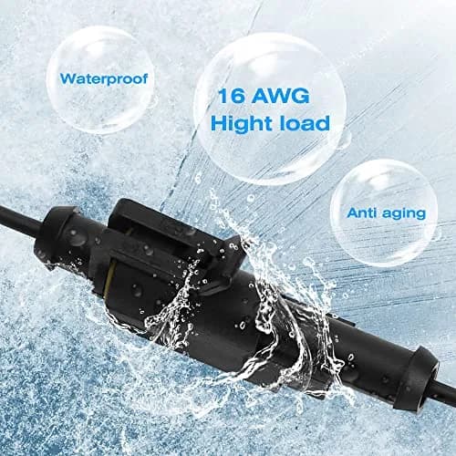 G 1 Pin Connector 16AWG Waterproof Connectors Male Female Wire Plugs (10 Sets) thumbnail 2
