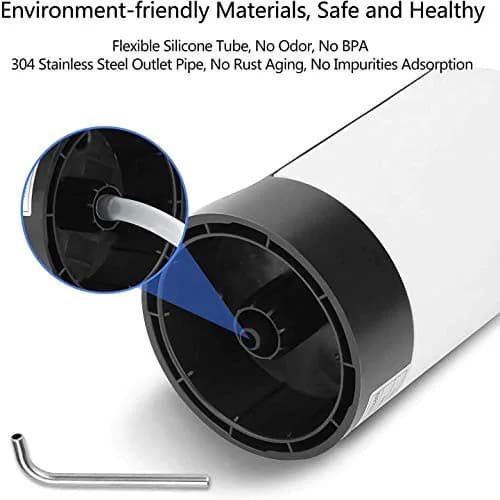 Vshinic Smart USB Rechargeable Water Jug Pump Dispenser White | Automatic Drinking Water Pump for Universal 5 Gallon Bottles thumbnail 5