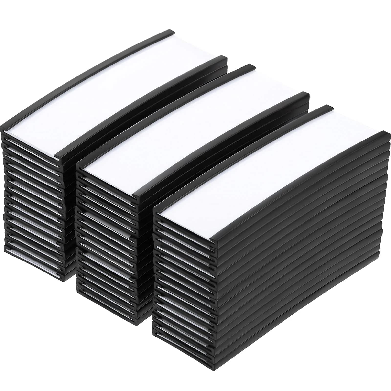 Outus Magnetic Label Holders 1 x 3 Inch | Reusable Magnetic Labels for Metal Racks & Shelves - main product image