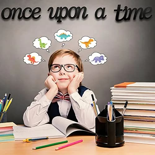 Jetec Once Upon a Time Sign Nursery Decor Wall Decal Wood Words for Kid's Room | Rustic Wooden Wall Art thumbnail 5