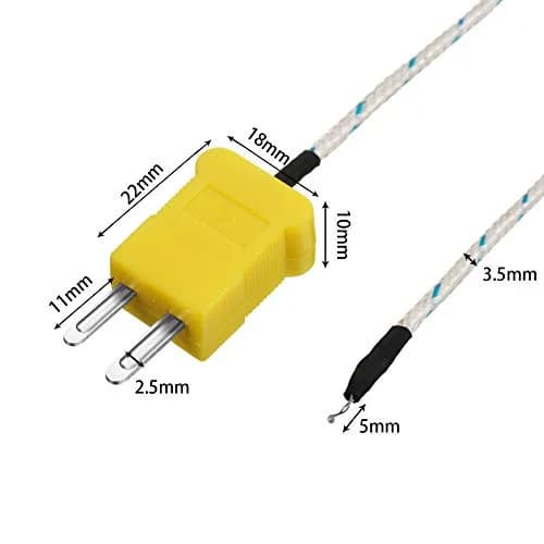 Weewooday 15 Pieces 3 Meters K Type Thermocouple Temperature Probe Sensor -50 to 400°C | Fast Response & Universal Compatibility thumbnail 3
