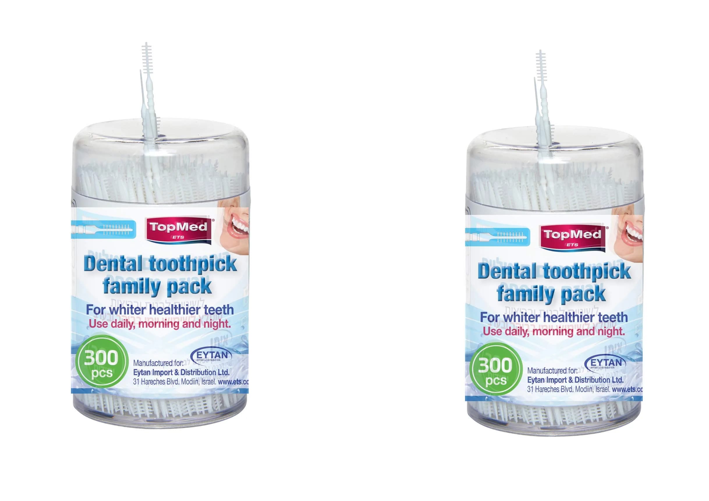 TOPMED ETS Toothpicks Hygiene Sticks 600 Count | High-Quality Plastic & Nylon, Reusable, Oral Care - main product image