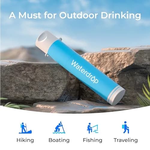 Waterdrop Portable Water Filter Straw 1400 Gallons (5300 Liters) | Camping Water Filter with 0.1 Micron Filtration thumbnail 8