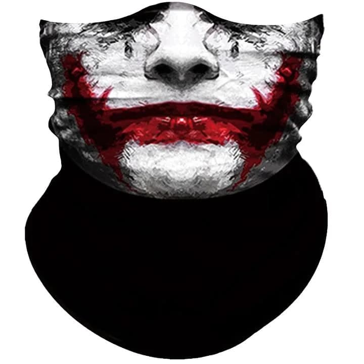 Obacle Skull Face Mask Half - Skull White Face with Red Lips Design - main product image