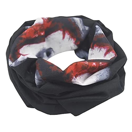 Obacle Skull Face Mask Half - Skull White Face with Red Lips Design thumbnail 5