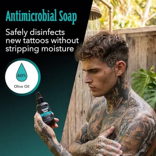 Tattoo Goo Tattoo Aftercare Kit, 3 Piece Set, Includes Antimicrobial Soap, Tattoo Balm & Healing Lotion, Complete Kit for Fresh Ink, Vibrant Colors & Glow thumbnail 4