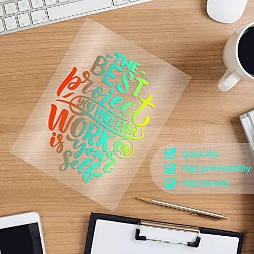 UOKHO Inkjet Transparency Film 60 Sheets | 100% Clear Acetate Sheets for Crafts thumbnail 4