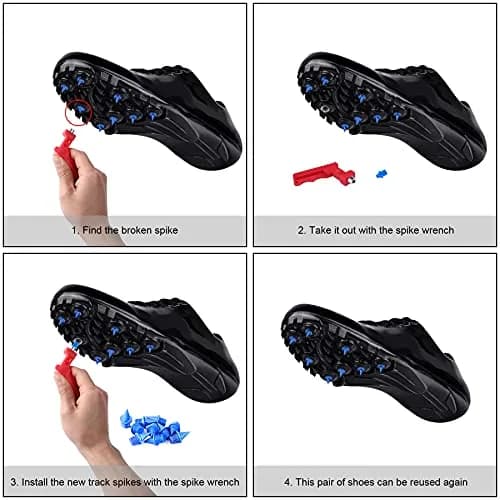 AUGSUN 20pcs 1/4inch Steel Cross Country Spikes with Spike Wrench | Replacement Spikes for Sprint Shoes thumbnail 4