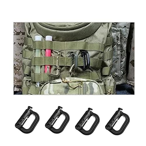 R.SASR Upgraded Tactical Drawstring Molle Water Bottle Holder Pouch (Black+Green, 2-Pack) thumbnail 5