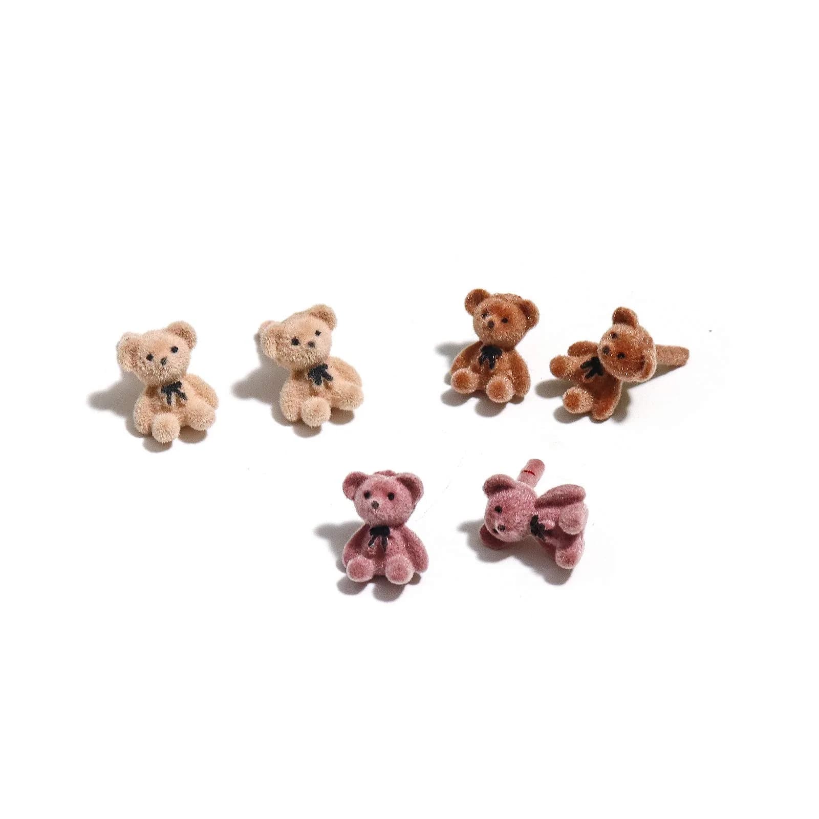 Pingyongchang Plush Bear Stud Earrings | Cute Cartoon Animal Jewelry for Women - main product image