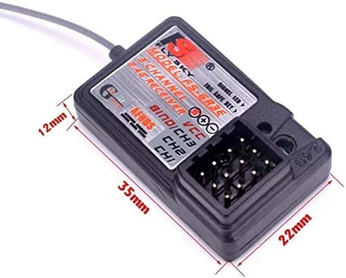 GLOBACT Flysky FS-GR3E Receiver 2.4GHz 3CH for RC Cars & Boats | Stable, Interference-Free, 100-200m Range thumbnail 3