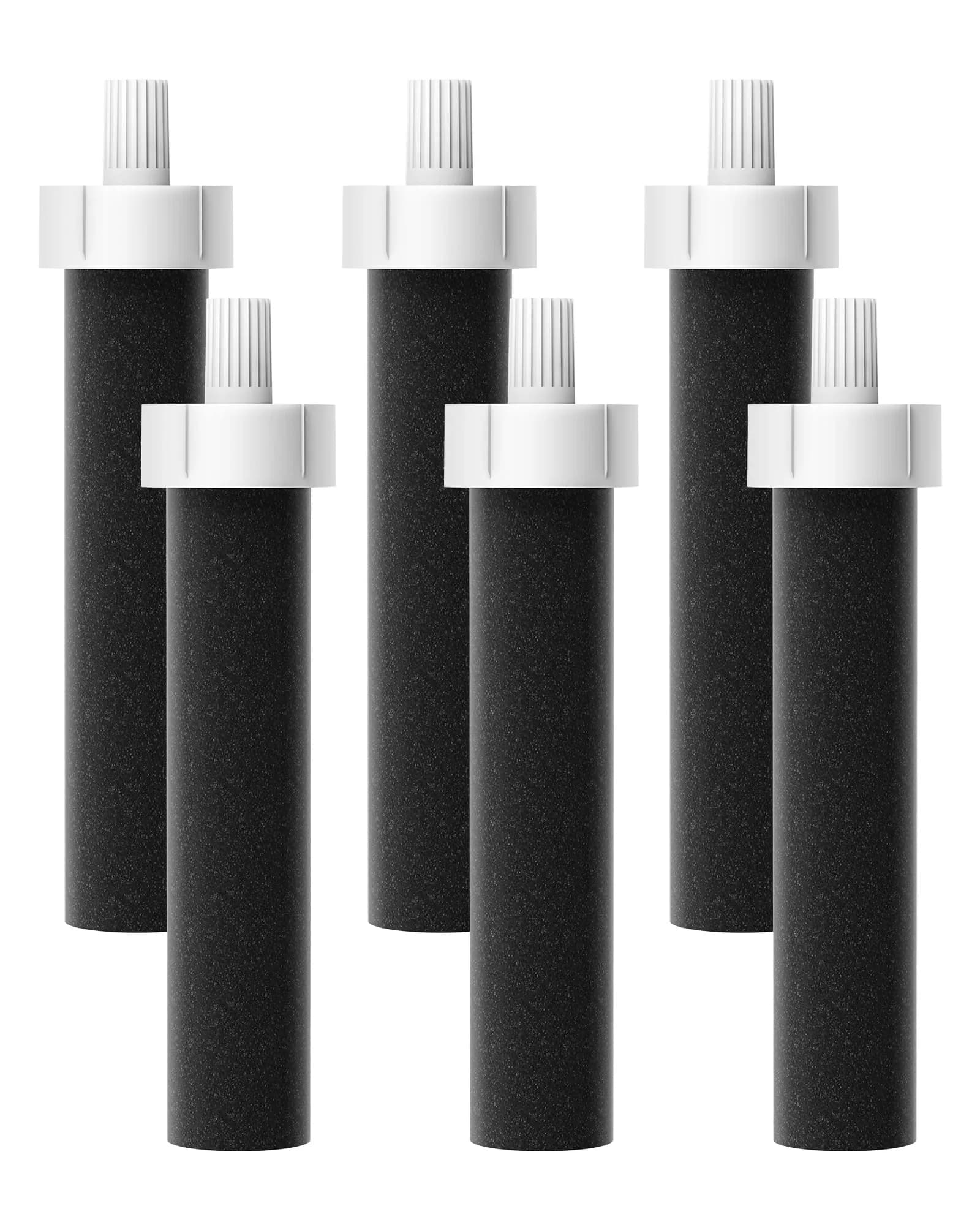 AQUA CREST Water Bottle Filter Replacement for Brita BB06 6 Count (Pack of 1) | Reduces Chlorine, Taste & Odor - main product image