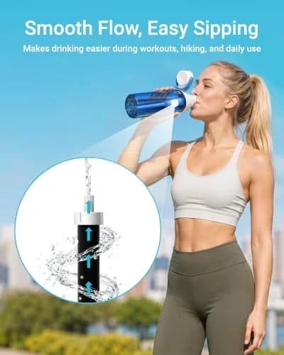 AQUA CREST Water Bottle Filter Replacement for Brita BB06 6 Count (Pack of 1) | Reduces Chlorine, Taste & Odor thumbnail 7