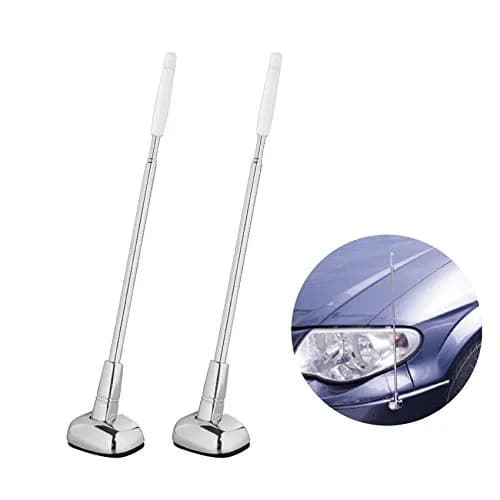 Hypersonic 2-Pack Car Bumper Corner Antenna Pole Adjust Driving Parking Marker Protector 29.2cm - 58.4cm (11in - 23in) | Essential for New Drivers thumbnail 1