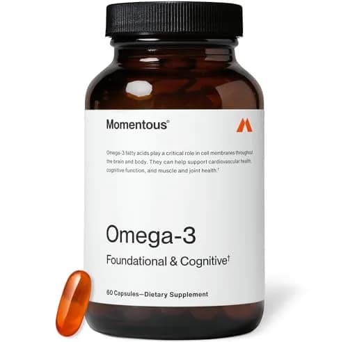 Momentous Omega-3 Fish Oil 1600mg | EPA & DHA Supplement, No Aftertaste, Unisex thumbnail 1
