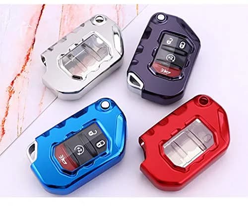 Horande Soft TPU Protector Key Fob Cover fit for Jeep Gladiator JL JLU Rubicon (Red) | Snug Fit & Durable thumbnail 4
