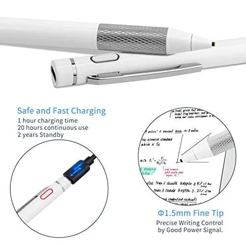 Minilabo Stylus Pen for iPhone 14/15/16/17 Pro Max | Ultra Fine 1.5mm Tip, White thumbnail 4