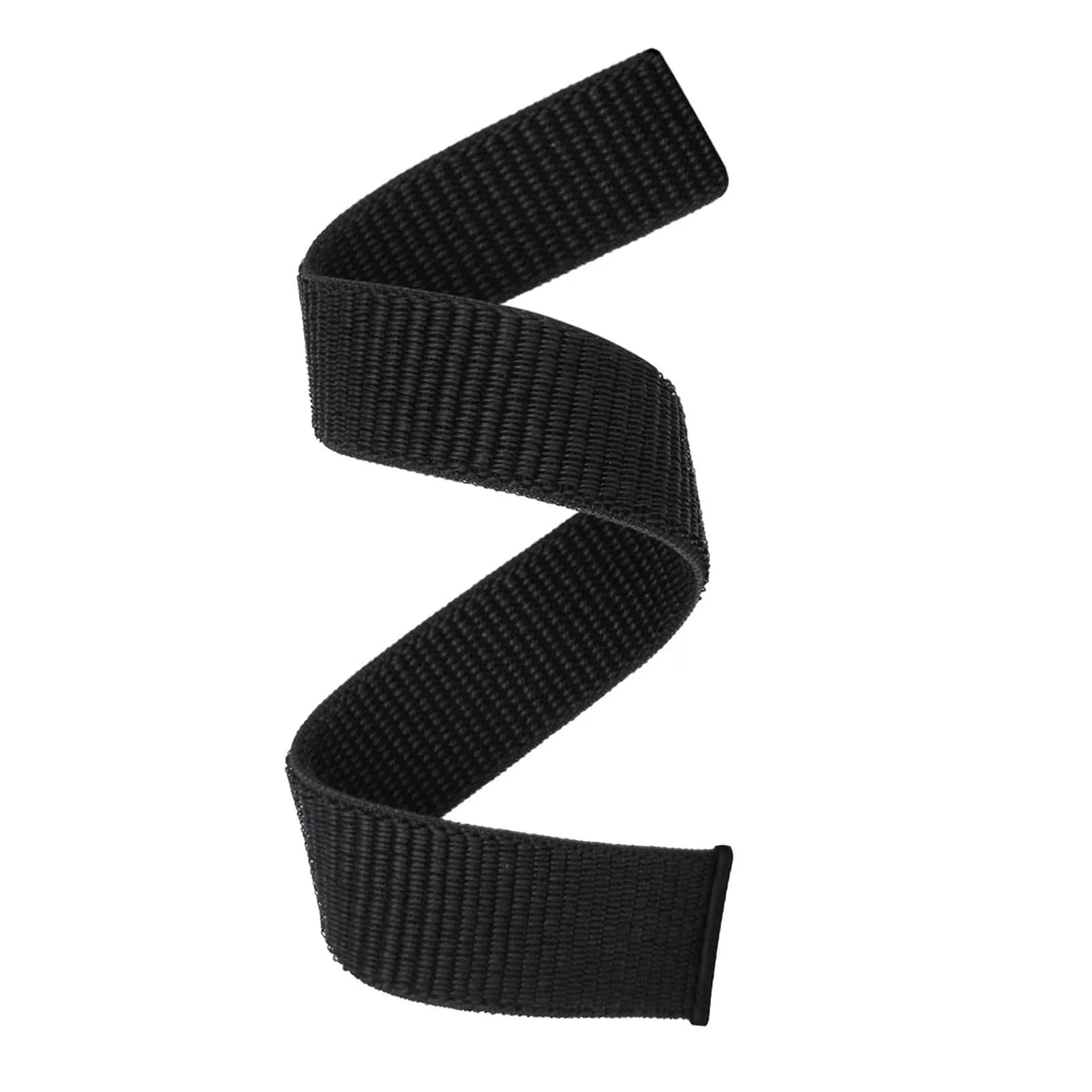 Abanen Woven Nylon Watch Band for Garmin Fenix 8 47mm/ Instinct 3 45mm (22mm, Black) | Quick Release Sport Strap — Black