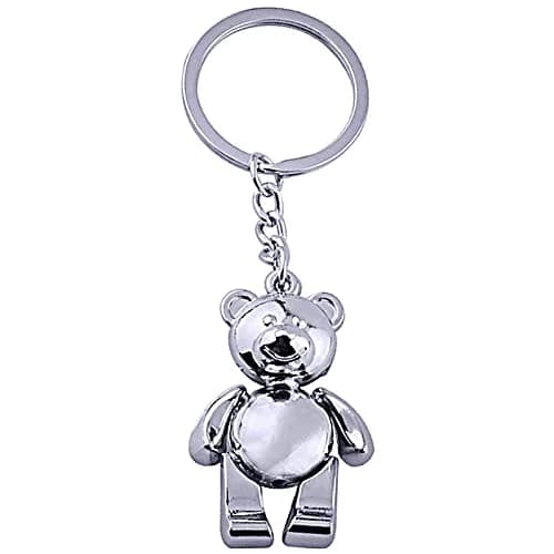 Katenpid Silver Keychain with Removable Limbs | Cute Metal Teddy Bear Accessory thumbnail 1
