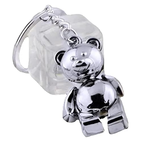 Katenpid Silver Keychain with Removable Limbs | Cute Metal Teddy Bear Accessory thumbnail 5