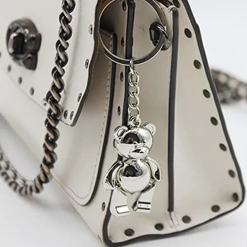 Katenpid Silver Keychain with Removable Limbs | Cute Metal Teddy Bear Accessory thumbnail 7