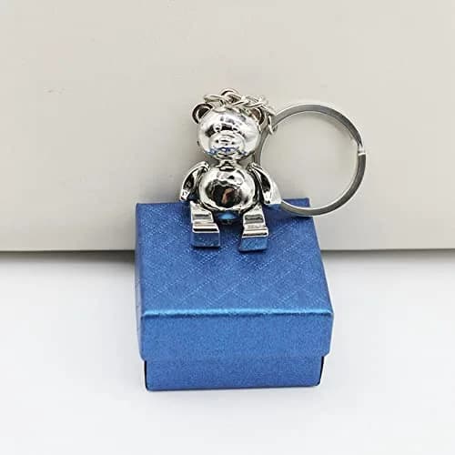 Katenpid Silver Keychain with Removable Limbs | Cute Metal Teddy Bear Accessory thumbnail 8