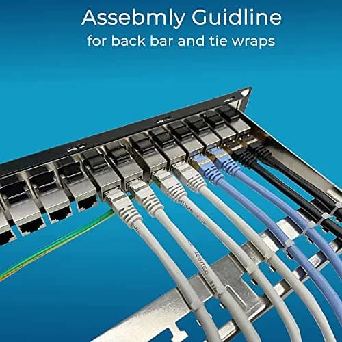 Rapink 24-Port Cat6A Shielded Patch Panel 19-Inch | 10Gbps STP Network Panel with Toolless Keystone Couplers thumbnail 8