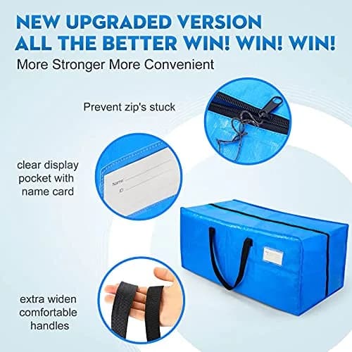 AlexHome Heavy Duty Extra Large Moving Bags 29"L x 14"H x 15"D | Waterproof, Tear-Resistant, 7 Pack thumbnail 4