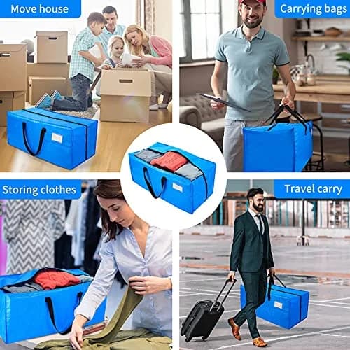 AlexHome Heavy Duty Extra Large Moving Bags 29"L x 14"H x 15"D | Waterproof, Tear-Resistant, 7 Pack thumbnail 6