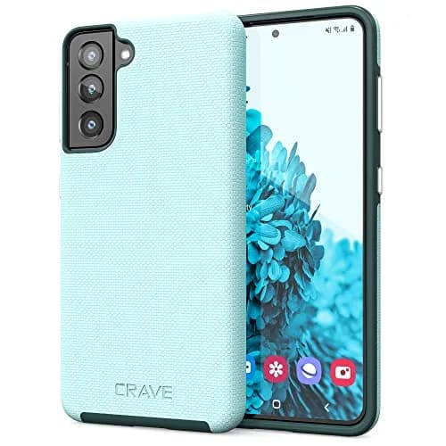 Crave Dual Guard for Samsung Galaxy S21 Case - Aqua | Dual Layer TPU/PC Protection thumbnail 1