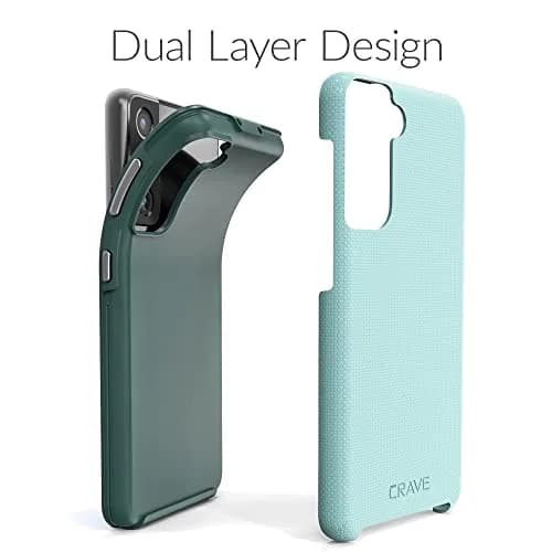 Crave Dual Guard for Samsung Galaxy S21 Case - Aqua | Dual Layer TPU/PC Protection thumbnail 4