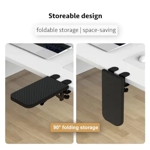HONJIE Ergonomic Arm Support Panel for Desk, Black, 36cm (14 inch) | Sturdy Mouse Arm Support for Home & Office thumbnail 3