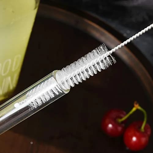 ALINK Reusable Glass Boba Straws 22.86 cm (9 in) x 14 mm | Extra Wide Clear Smoothie Straws for Bubble Tea thumbnail 8