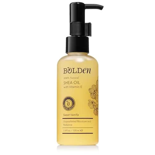 BOLDEN Sweet Vanilla Shea Body Oil with Vitamin E 100ml (3.4 Fl Oz) | Natural Moisture for Dry Skin thumbnail 1