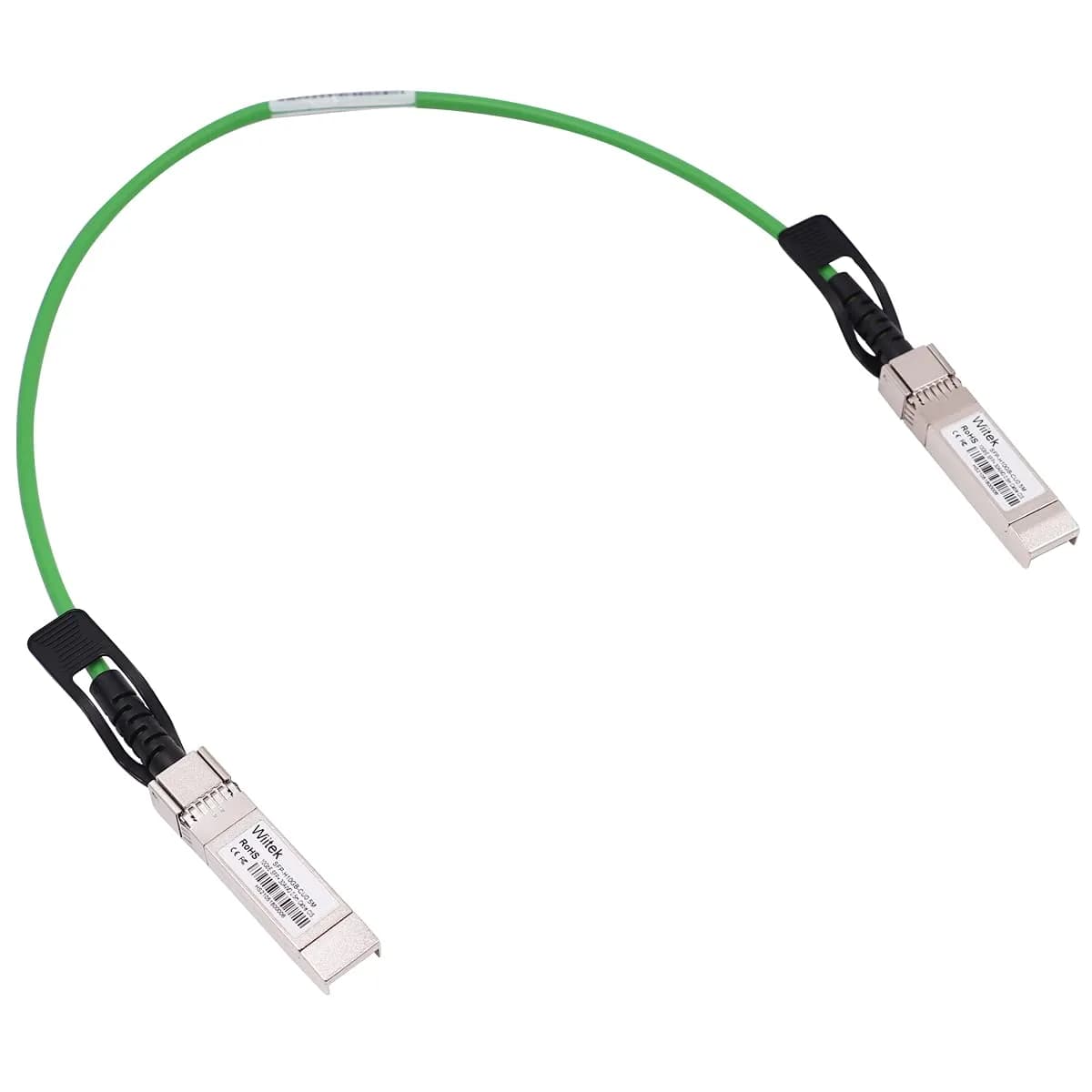 Wiitek 1m 10Gb SFP+ DAC Twinax Cable | Passive Copper Cable for Networking — Green