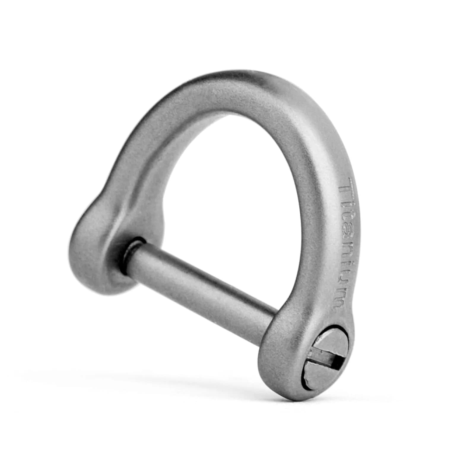 TISUR Titanium D Ring Keychain with Screw Shackle, Matte Finish 1.7cm (0.67in) | Heavy Duty Key Fob Holder — Matte