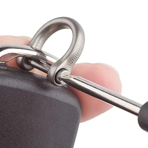 TISUR Titanium D Ring Keychain with Screw Shackle, Matte Finish 1.7cm (0.67in) | Heavy Duty Key Fob Holder thumbnail 4