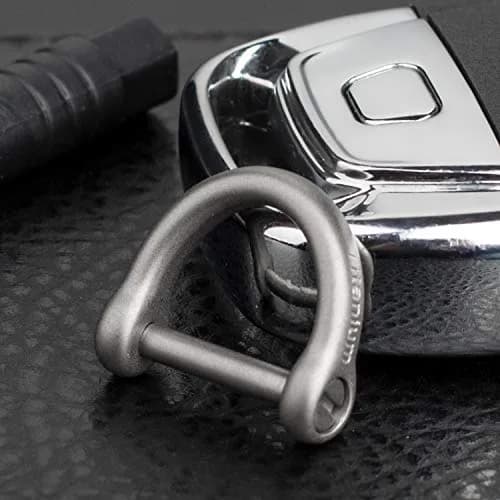 TISUR Titanium D Ring Keychain with Screw Shackle, Matte Finish 1.7cm (0.67in) | Heavy Duty Key Fob Holder thumbnail 6