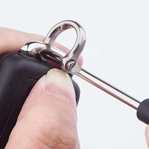 TISUR Small Titanium D Key Rings Key Chains Rings for Car Key Fob | Lightweight Durable Car Accessory thumbnail 5