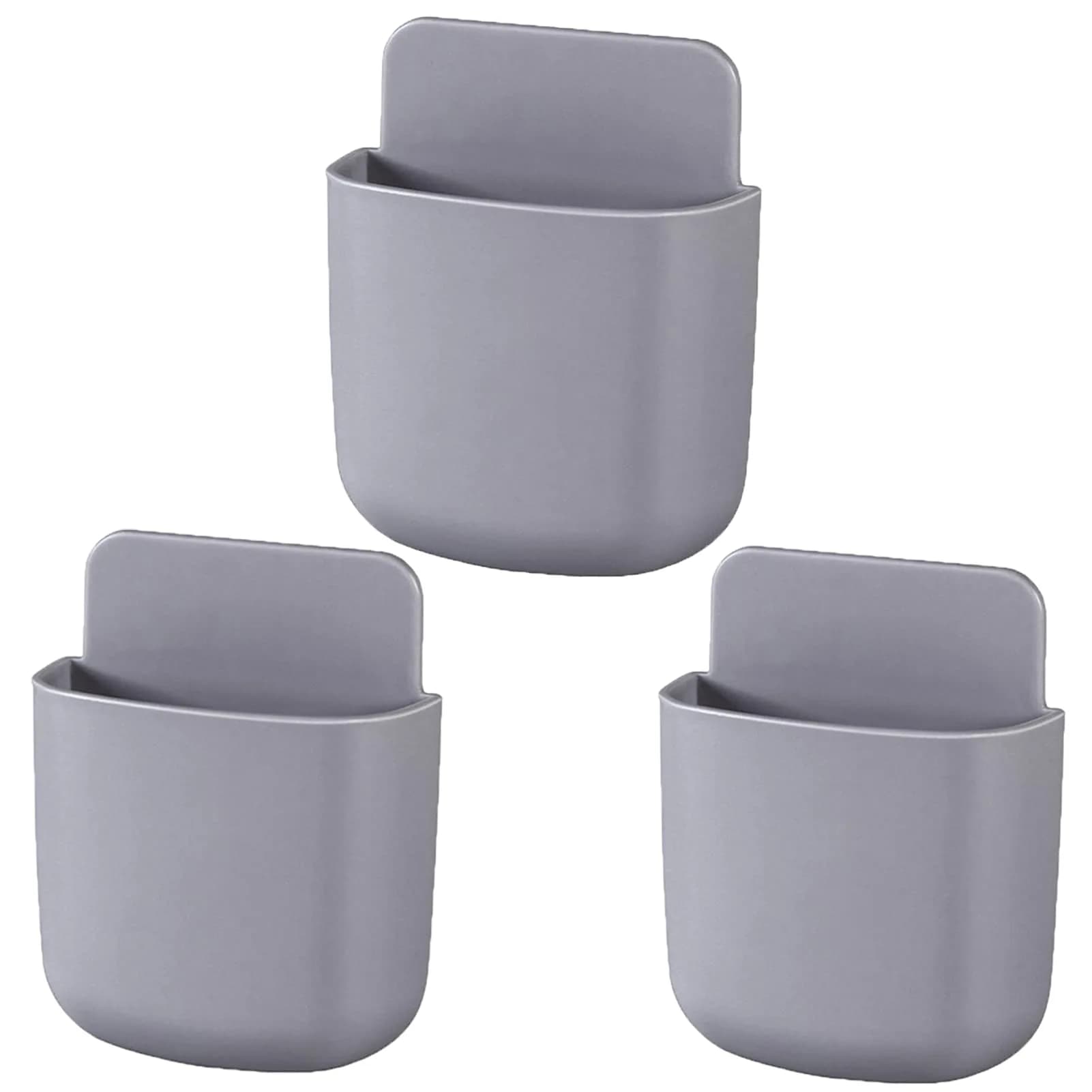 LVYOUIF Grey Remote Control Holder 3 Pack | Wall Mount Organizer for Home Office School Supply Storage - main product image