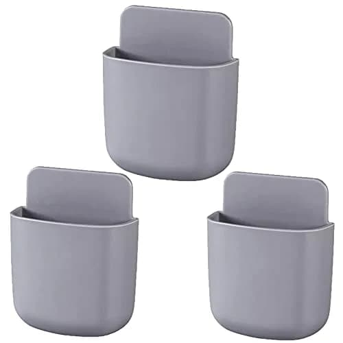 LVYOUIF Grey Remote Control Holder 3 Pack | Wall Mount Organizer for Home Office School Supply Storage thumbnail 1