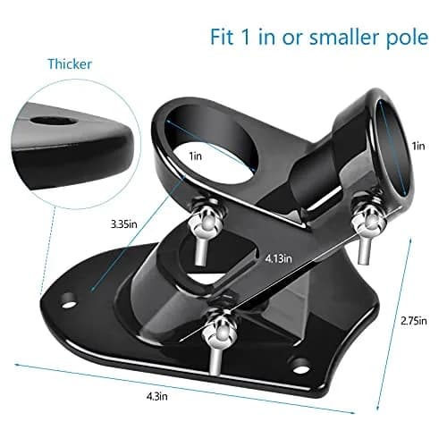 Haoridul Heavy Duty Flag Pole Holder 2-Pack | Rust-Free Aluminum Mount for 1" Poles thumbnail 4