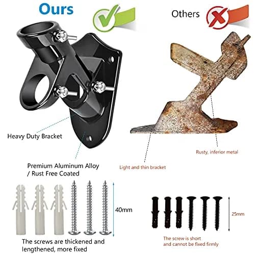 Haoridul Heavy Duty Flag Pole Holder 2-Pack | Rust-Free Aluminum Mount for 1" Poles thumbnail 6