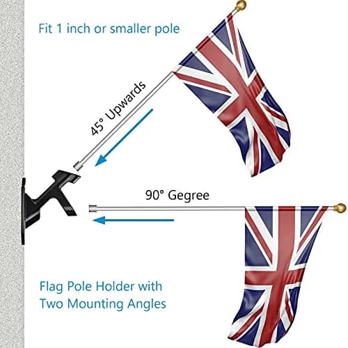 Haoridul Heavy Duty Flag Pole Holder 2-Pack | Rust-Free Aluminum Mount for 1" Poles thumbnail 3