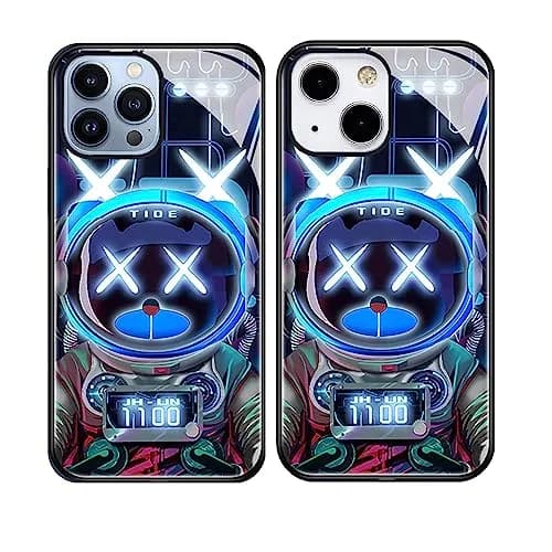YHan iPhone 12 Pro Max 6.7-inch Colorful Luminous Tempered Glass Case | Voice Control Call Flash thumbnail 1