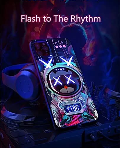 YHan iPhone 12 Pro Max 6.7-inch Colorful Luminous Tempered Glass Case | Voice Control Call Flash thumbnail 6