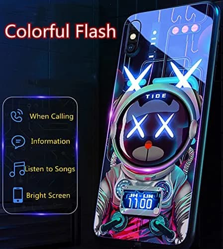 YHan iPhone 12 Pro Max 6.7-inch Colorful Luminous Tempered Glass Case | Voice Control Call Flash thumbnail 7