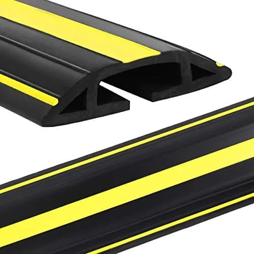 Eapele Heavy Duty PVC Cable Protector Cord Cover 2.0m (6.5ft) | Prevents Trip Hazards for Floors thumbnail 1