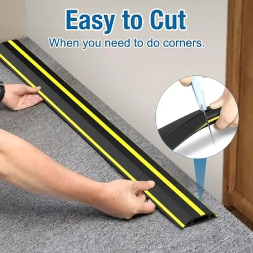 Eapele Heavy Duty PVC Cable Protector Cord Cover 2.0m (6.5ft) | Prevents Trip Hazards for Floors thumbnail 4